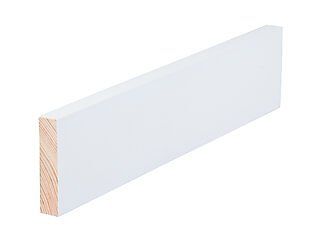 Rindalslist glattkantlist furu malt hvit bomull s0502 y 15x58x4400 mm