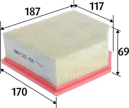 Luftfilter VALEO 585466 Luftfilter VALEO 585466