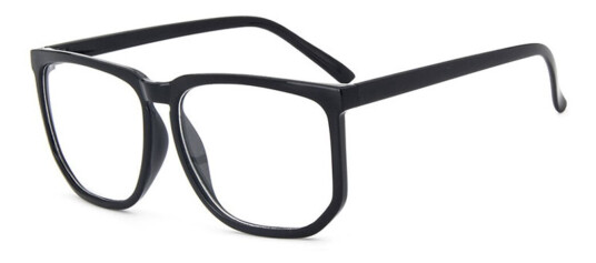 Svart store retroglass klart glassklart glass uten styrke