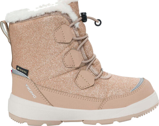 Viking Vintersko Toasty Glitter Warm GTX Zip Beige