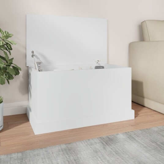 vidaXL Oppbevaringsboks hvit 70x40x38 cm konstruert tre vidaXL Oppbevaringsboks hvit 70x40x38 cm konstruert tre