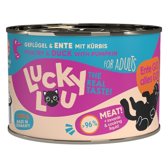 Lucky Lou Adult 6 X 200 G Fjørfe Og And Lucky Lou Adult 6 X 200 G Fjørfe Og And