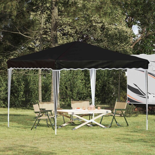 vidaXL Pop-up Festtelt 288 x 288 x 245 cm Svart Oxford Stoff