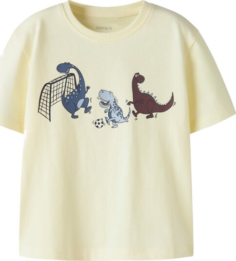 Name It T skjorte NmmVictor Pear Sorbet/Dino Spiller Name It 1 år (80) T skjorte Beige Gul