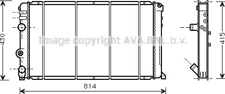 PRASCO RT2263 Radiator motorkjøling PRASCO RT2263 Radiator motorkjøling