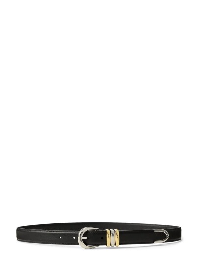 Lauren Ralph Lauren Natural Smth Leathr-Metal Keeper-Bl - BLACK - XS