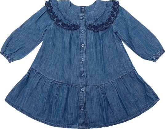 GAP Denim Dress From The Gap Collection DARK WASH 116 GAP Denim Dress From The Gap Collection DARK WASH 116