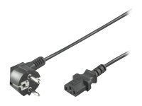 MicroConnect PowerCord - Strømkabel - IEC 60320 C13 til CEE 7/7 (hann) - 50 cm - 90°-kontakt - svart