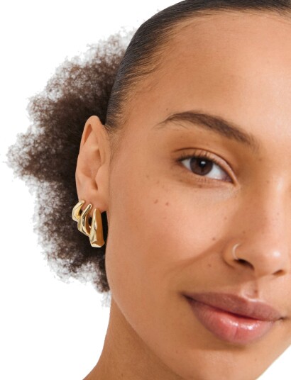 Pilgrim Presence Earrings Gold Plated Gold ONE SIZE