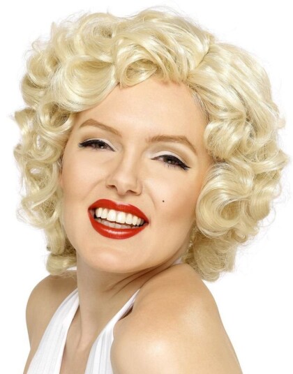 Marilyn Monroe Inspirert Kort Krøllete Blond Parykk