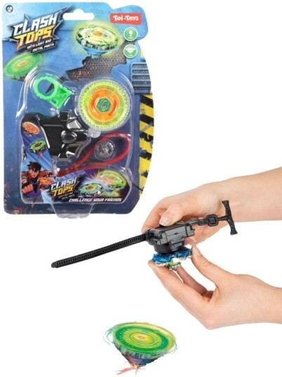 Gyro Battle Snurretopp I Metall Med Lys Og Launcher