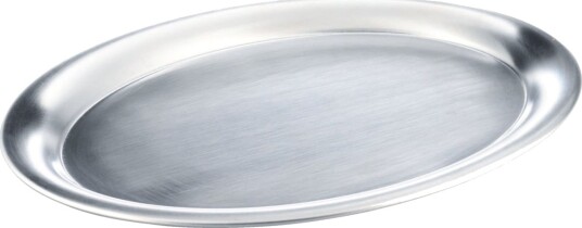 PULSIVA Serveringsbrett Caccia; 26.5x20x1 cm (LxBxH); Sølvfarge; Oval