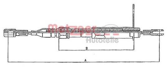 Metzger Tautrekk parkeringsbrems METZGER 10.943