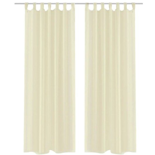 vidaXL Krem Gardiner 140 x 245 cm 2 stk
