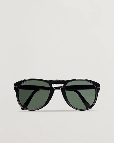 Persol 0PO0714 Folding Sunglasses Black/Crystal Green