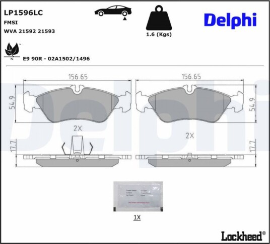 DELPHI LP1596LC Bremseklosser