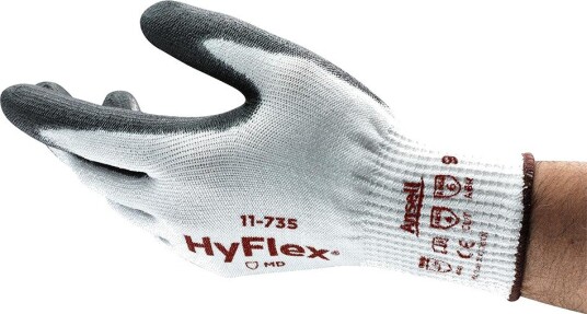 Ansell HyFlex 11-735 Hanske Skjærebeskyttelse, PU, Intercept/nylon Str. 8, Klær