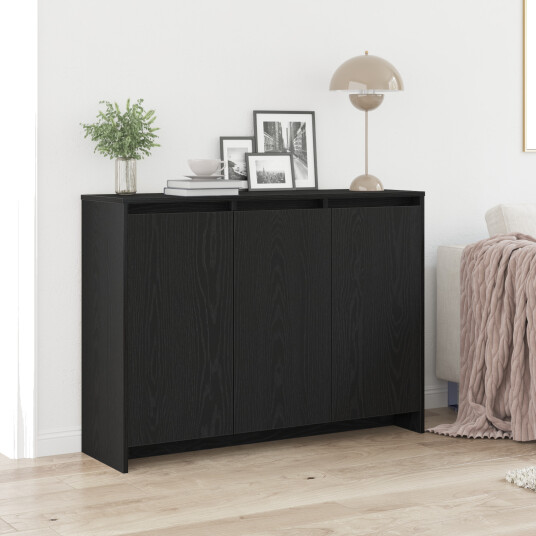 Serviesskap Svart 102 x 33 x 75 cm Konstruert tre