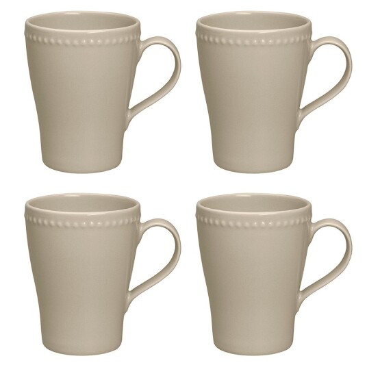 Scandi Living Dots krus 35 cl 4 stk. beige