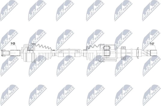NTY NPW RE 215 Drivaksel