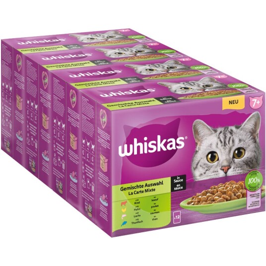 Whiskas Megapakke 7+ /11+ Senior 96 X 85 G Porsjonsposer 7+ Blandet Utvalg I Saus Whiskas Megapakke 7+ /11+ Senior 96 X 85 G Porsjonsposer 7+ Blandet Utvalg I Saus