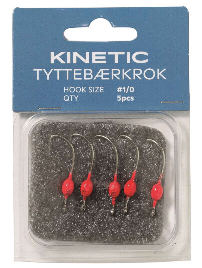 Kinetic Tyttebærkrok #1/0 Red 5pcs Kinetic Tyttebærkrok #1/0 Red 5pcs