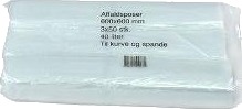 Spandepose 40Ltr B600xl600mm 17My Ldpe Klar,3 Rl X 50 Stk/Pk
