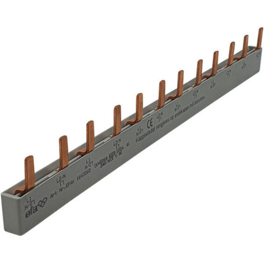 EFA Samleskinne stift S2/10 L1-L2 10mm² 12 mod - 1643260