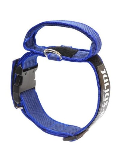 Julius-K9 Super Grip Hundehalsbånd med Håndtak Blå/Grå 38-53cm Julius-K9 Super Grip Hundehalsbånd med Håndtak Blå/Grå 38-53cm