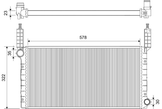 Radiator, motorkjøling VALEO 701900