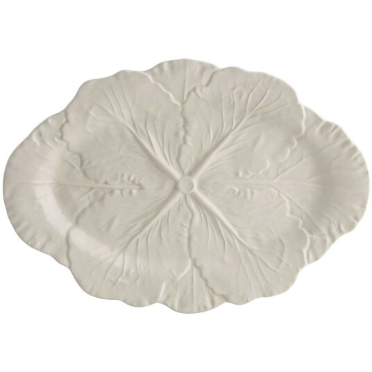 Bordallo Pinheiro Cabbage Serveringsfat 37,5 cm Branco