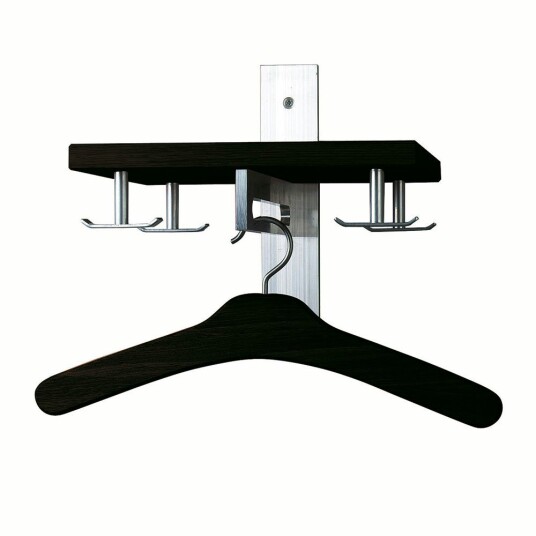 Scherlin Hattehylle 5 Sort/Aluminium