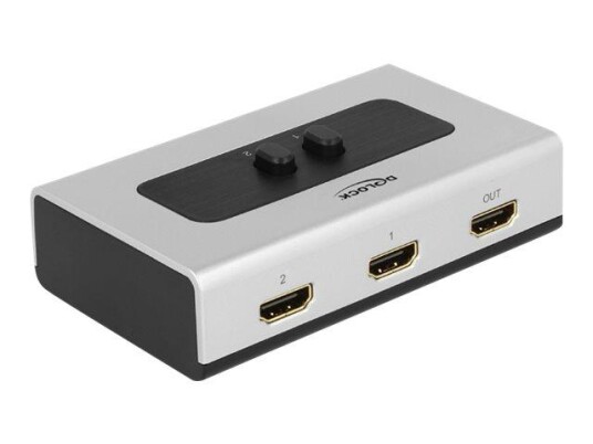 Delock Switch HDMI 2 port manual - video/audio switch - 2 porter Delock Switch HDMI 2 port manual - video/audio switch - 2 porter