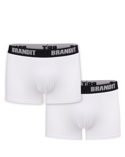 Brandit Boxershorts med logotyp 2-Pak Hvit