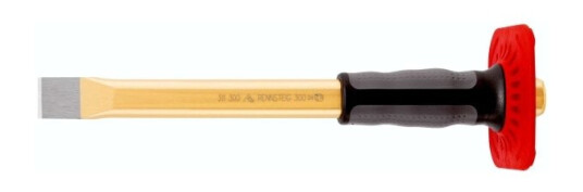 Rennsteig 311 250 1, Spademeisel, Flat Meisel, Plast, Gummi, Sort, Grå, Rød, 250 Mm, 25 Mm