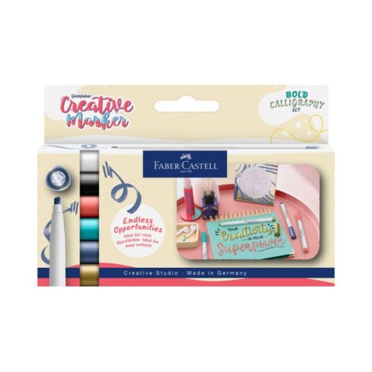 Faber Castell Kalligrafitusjer 6 Farger