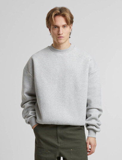 Prohibited Oversized Crew Neck - Grey - M Prohibited Oversized Crew Neck - Grey - M