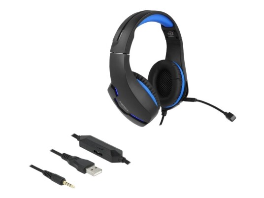 Delock Gaming Headset Over-Ear Svart Delock Gaming Headset Over-Ear Svart