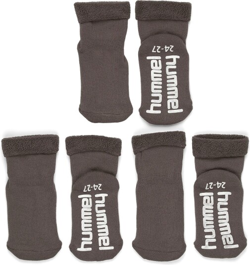 Hummel Hmlmini Non Slip 3 Pack Sock DARK GULL GRAY 24/27