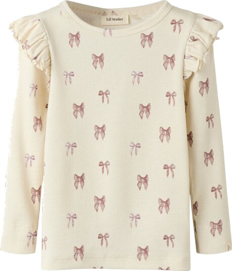 Lil"Atelier Turtledove Bow Nmfgavo Eko Ls Slim Topp Lil Noos 98