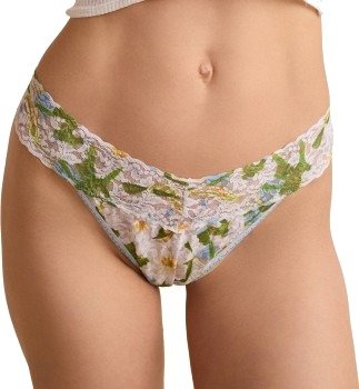 Hanky Panky Truser Printed Original Rise Thong Blå/Hvit nylon One Size Dame