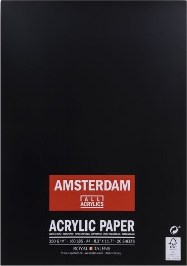 Schjerning Amsterdam Akrylpapirblokk 21 X 29,7 Cm A4 350 G 20 Ark