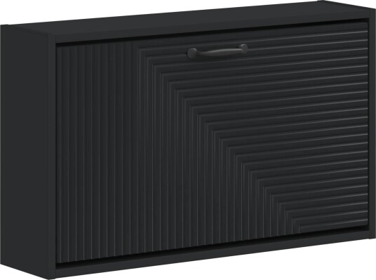 vidaXL Vegghengt skoskap HAARLEM 71 x 17 x 43 cm Konstruert tre Svart vidaXL Vegghengt skoskap HAARLEM 71 x 17 x 43 cm Konstruert tre Svart