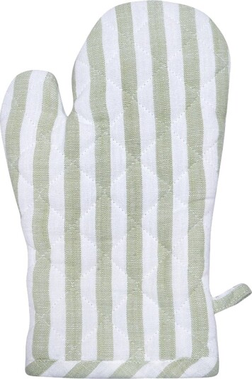 Christiania Glasmagasin Tekstil Grytevott 18x28cm Striper Lys Grønn/Hvit