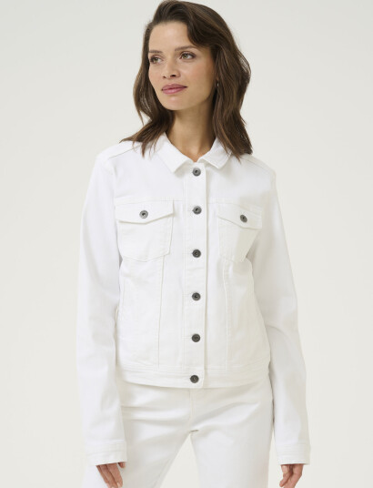 Kaffe Kazelina Denim Jacket - White - 36 Kaffe Kazelina Denim Jacket - White - 36