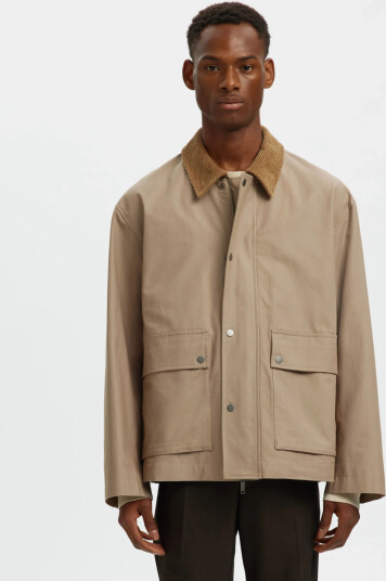 Selected Slhkyle Cotton Jkt Noos Beige S Selected Slhkyle Cotton Jkt Noos Beige S