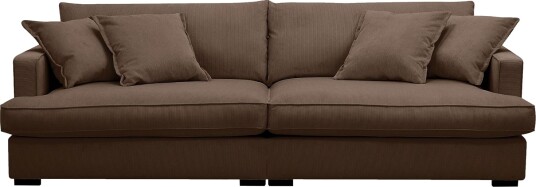 Rossita Lyx 3 seters ekstra dyp sofa i manchester Mørkebrun