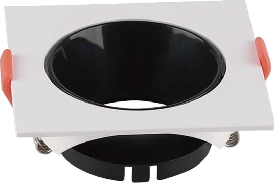 V Tac GU10/MR16 Downlight med sort reflektor Uten lyskilde Sort Hull: Ø7,2 cm Mål: 8,5x8,5 cm
