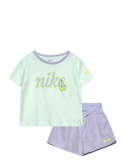 Nike Nkg Tee & Crossover Short Set Green 116/122