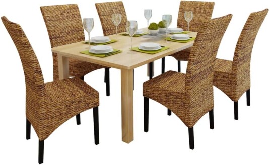 Spisestoler 6 stk abaca og heltre mango